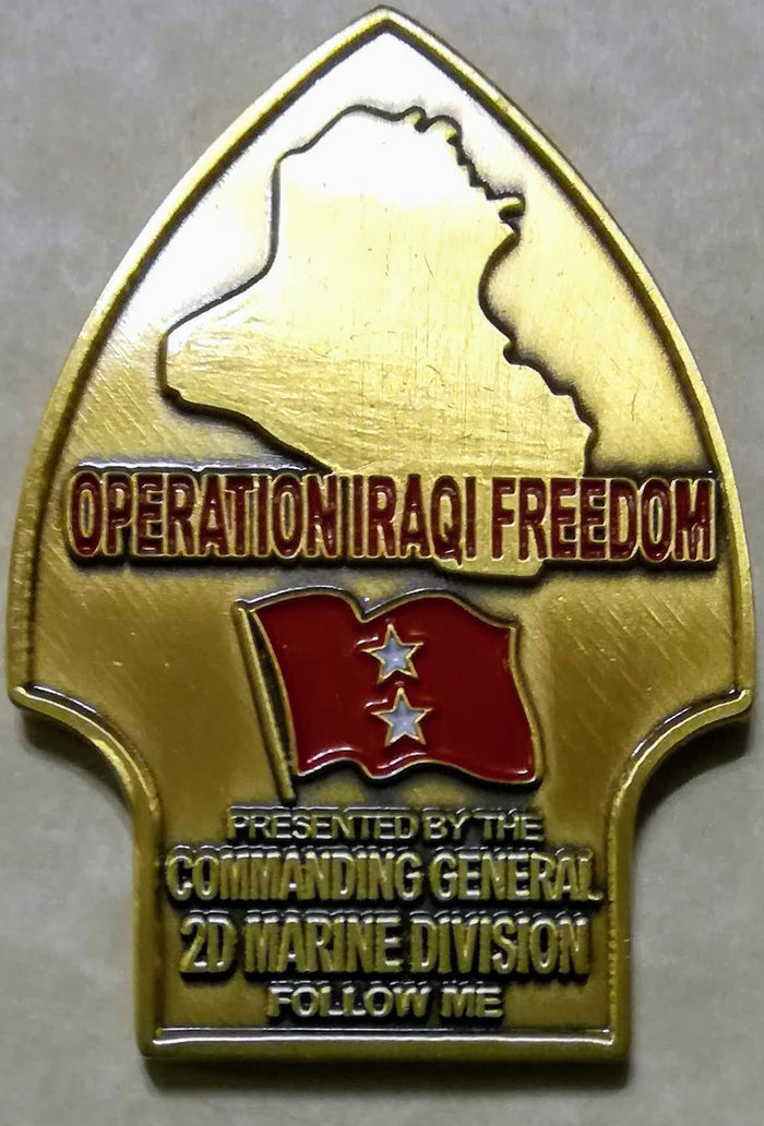 2nd Marine Division Operation Iraqi Freedom Commanding General Marine Challenge Coin