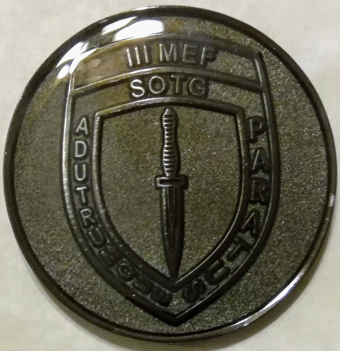 3rd Marine Expeditionary Force Special Operations Training Group Marine Challenge Coin