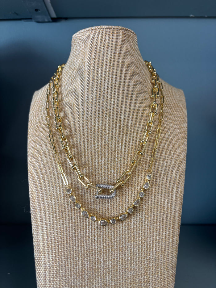 Radiance Drops Gold Necklace
