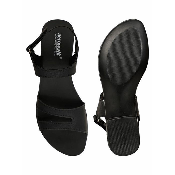 Aerowalk Women Sandal #MTAA - BLACK