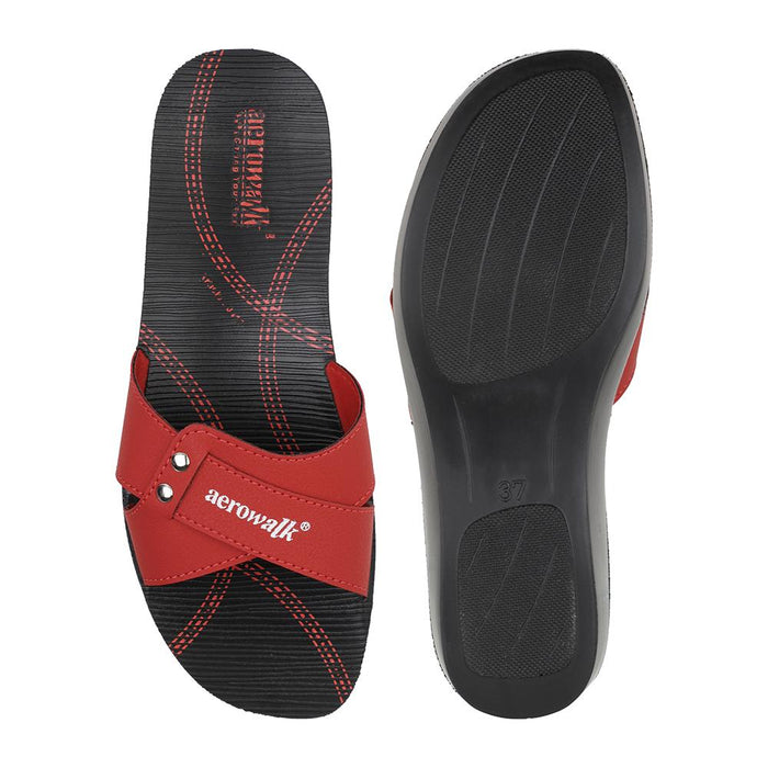 Aerowalk Women Slipper #0417 - RED