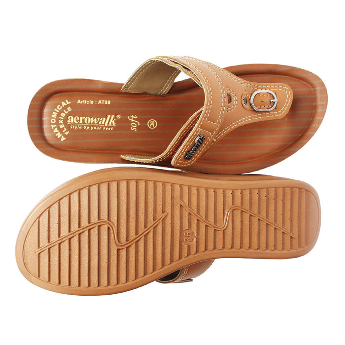 Aerowalk Women Slipper #AT08 - TAN