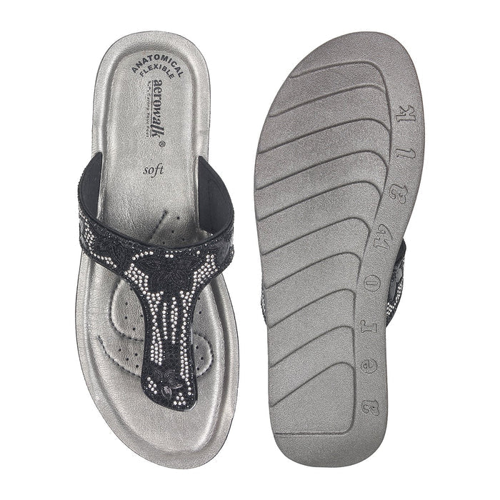 Aerowalk Women Slipper #DI15 - BLACK