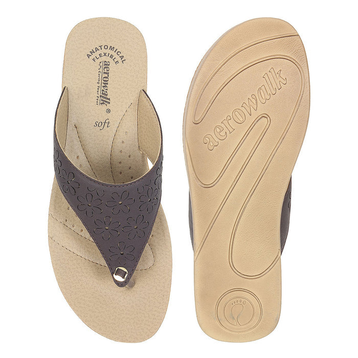 Aerowalk Women Slippers #MZ45 - BROWN