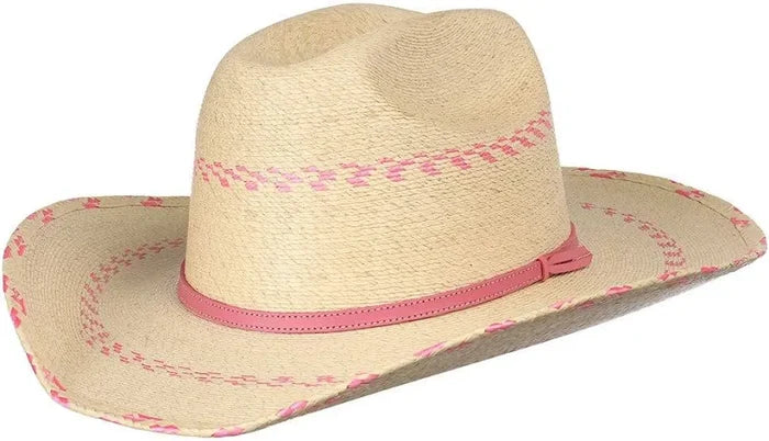 Atwood Pinto Pink /Natural Palm Child’s Cowboy Hat