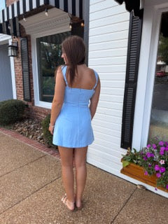 baby blue romper dress