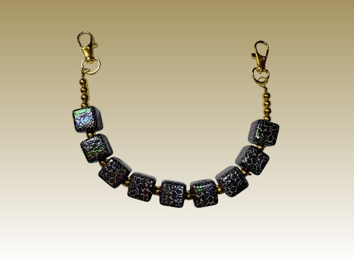Brown Leopard | Binder Chain Charm | Fits A6 Binders