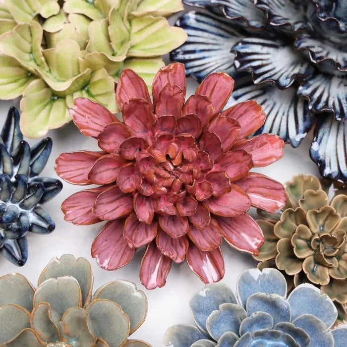Ceramic Flower Pink Dahlia
