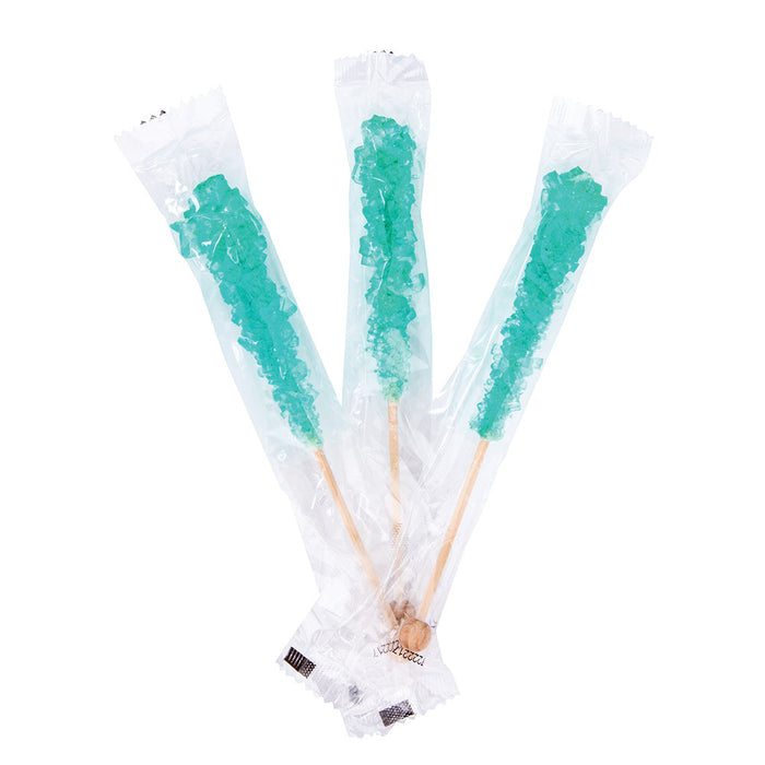 Cotton Candy Flavored Rock Candy Sticks Robins Egg Blue - 100 Count