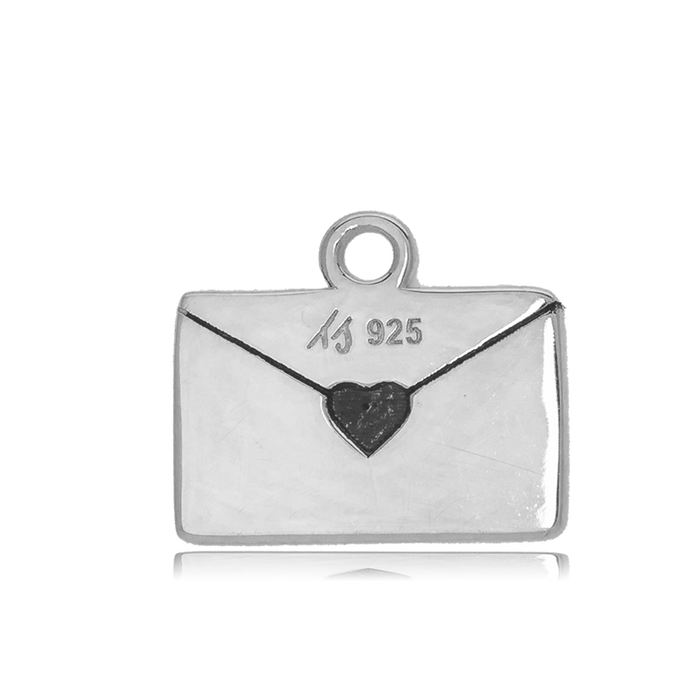 Earth Jasper Stone Bracelet with Love Letter Sterling Silver Charm