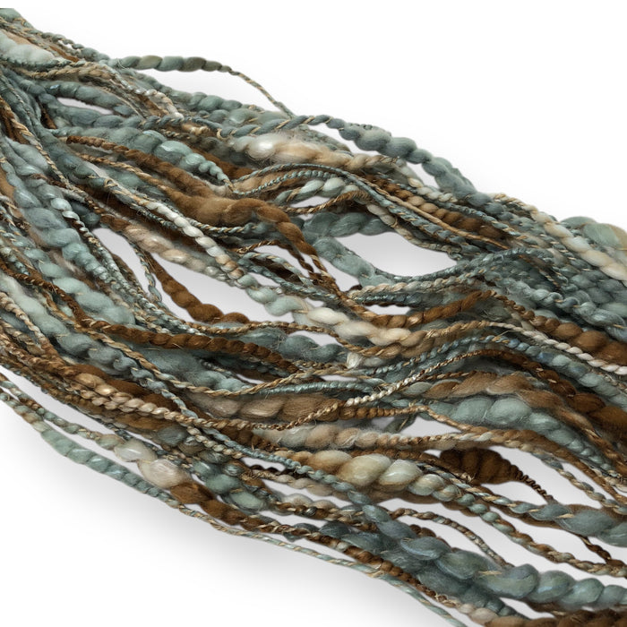 Frozen Sage - Spiralspun, textured hand spun art yarn