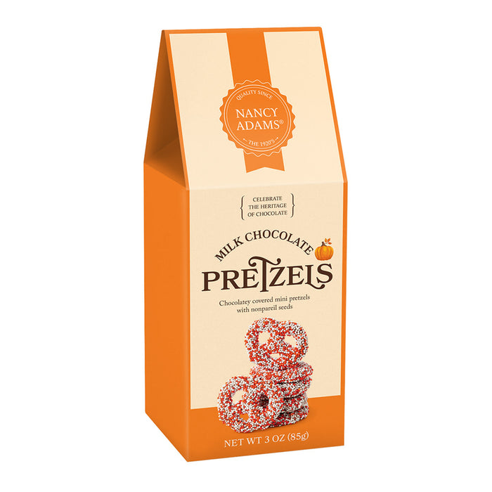 Harvest Chocolate Covered Pretzel Candy Gable Box - 12 Count