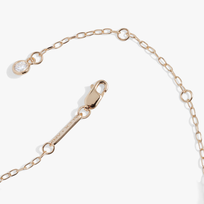 Initial P Precious Elongated Necklace