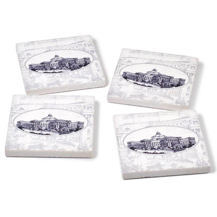 Jefferson Building Coaster Set - Library of Congress Shop