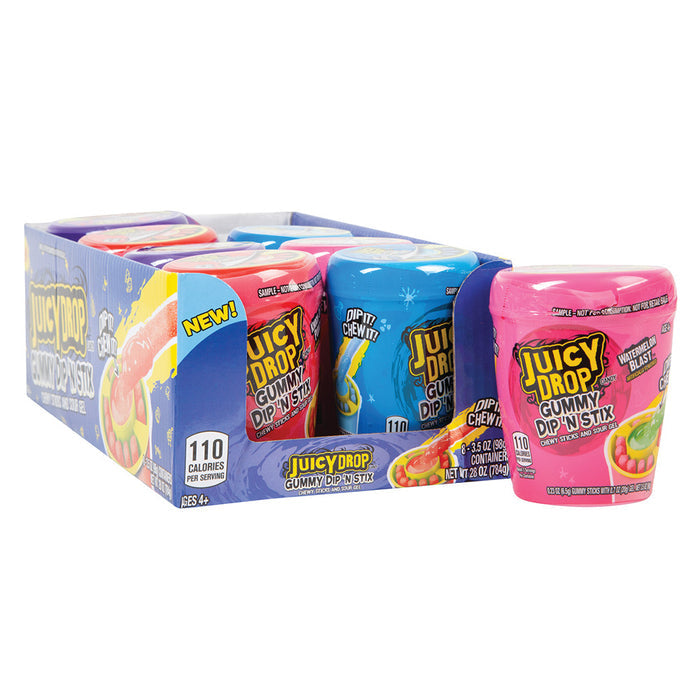 Juicy Drop Gummy Stix and Dip Candy - 8 Count