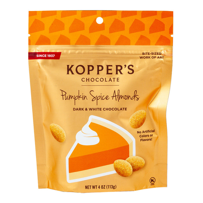 Koppers Pumpkin Spice Chocolate Covered Almonds - 12 Count