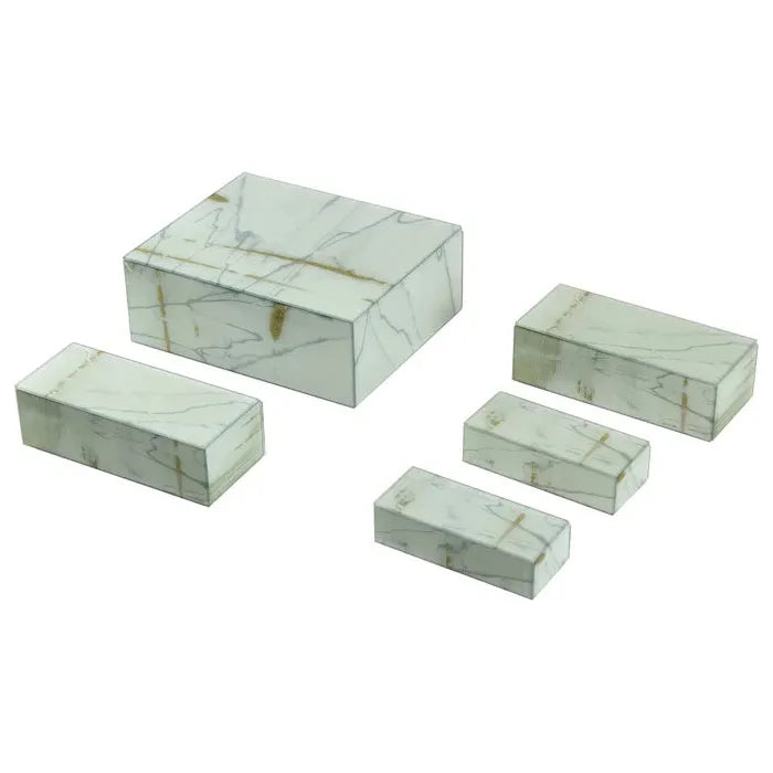 Light Blue Abstract Boxes S/5