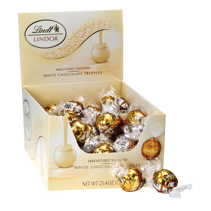 Lindt Lindor White Chocolate Truffle Candy - 60 Count