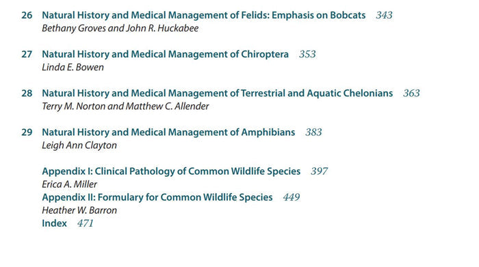 Medical Management of Wildlife Species: A Guide for Practitioners