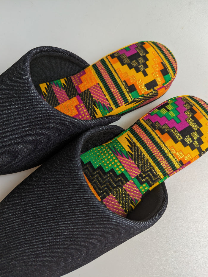 Medium | Denim Mix Slippers 2023AW-M04 lamé