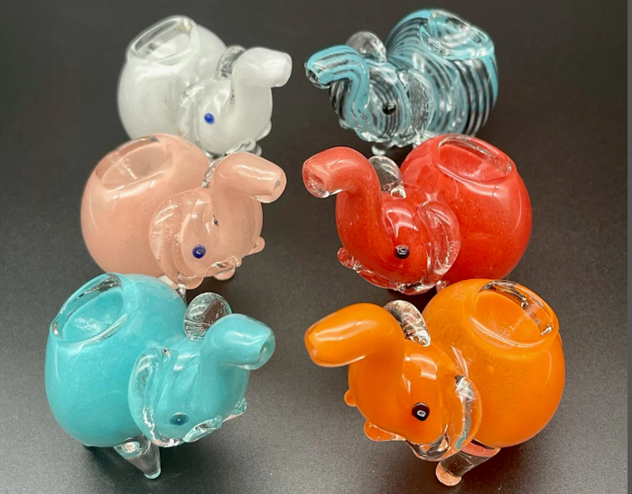Mini Elephant Hand Pipe 6ct
