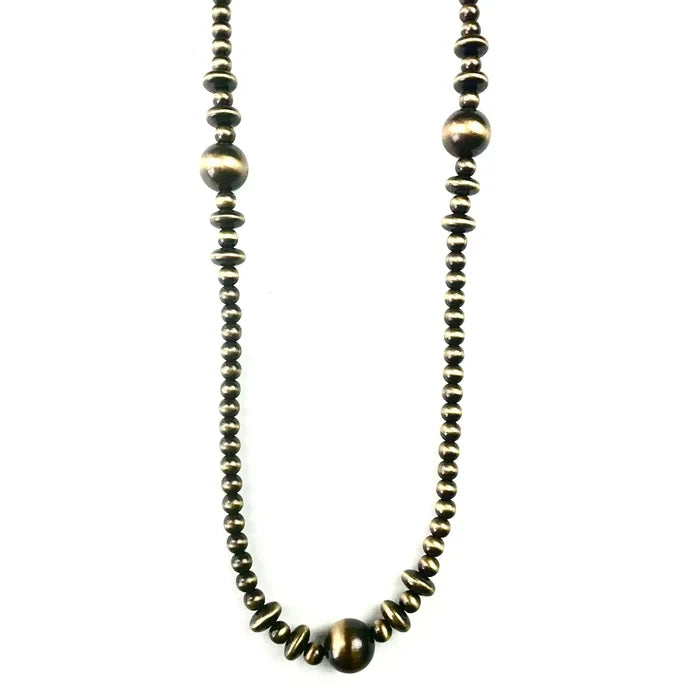 Mixed Round & Saucers Faux Navajo Pearls Necklace FINAL SALE