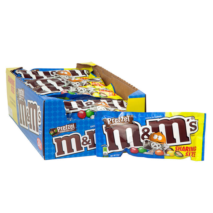M&M's Share Size Pretzel Chocolate Candy - 24 Count - 2.83 OZ