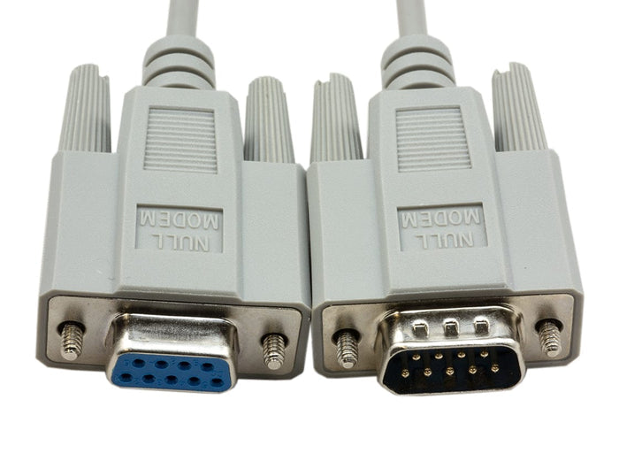 Null Modem Cable M/F - DB9 RS232 (2m) by ModMyPi - The Pi Hut