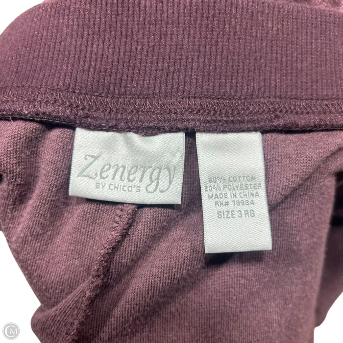 Pants Set 2pc By Zenergy By Chicos In Maroon, Size: Xl