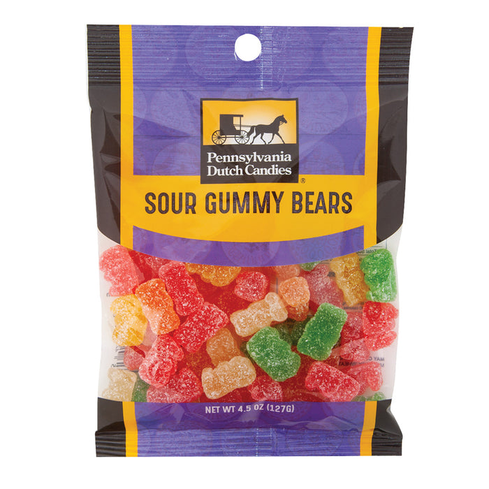 Pennsylvania Dutch Co. Sour Gummy Bears Peg Bag - 12 Count