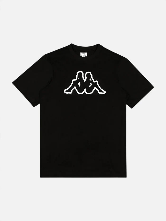 Remera Kappa Logo Syaro T-Shirt Negro