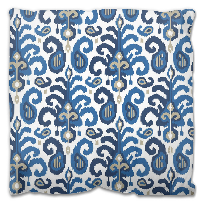 Sagrada Outdoor Pillows Blue & White