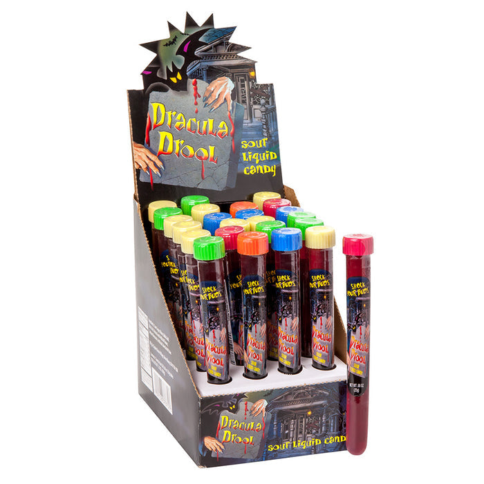Squire Boone Sour Cherry Dracula Drool Liquid Candy Test Tubes - 24 Count