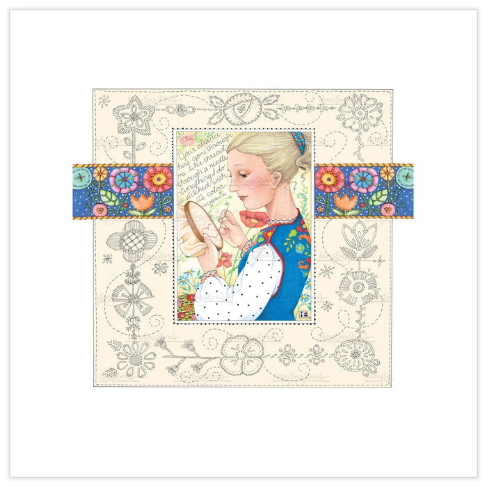 Stitched With Color Fine Print