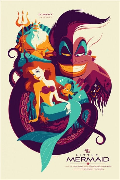 The Little Mermaid Variant Tom Whalen poster