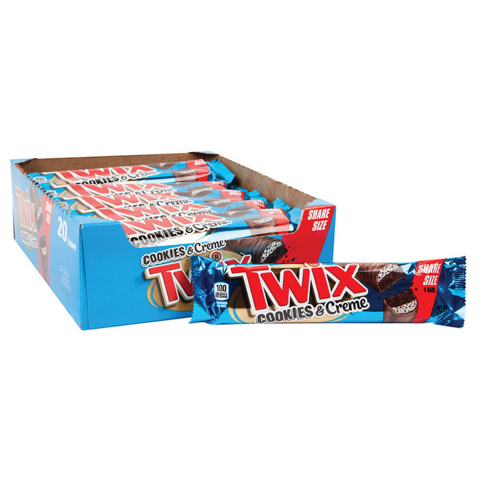 TWIX Share Size Cookies and Creme Candy Bars - 20 Count