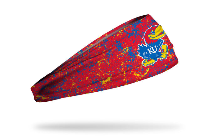 University of Kansas: Splatter Red Big Bang Lite Headband - View 2