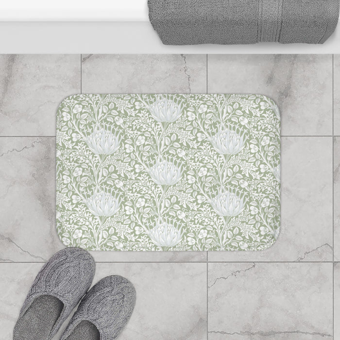 William Morris Bath Mat Artichoke Sage Green