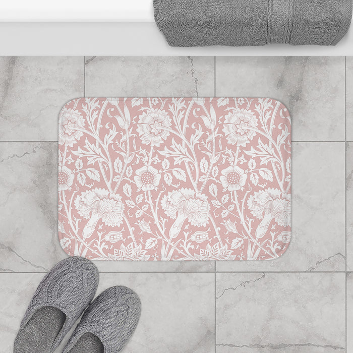 William Morris Bath Mat Pink & Rose