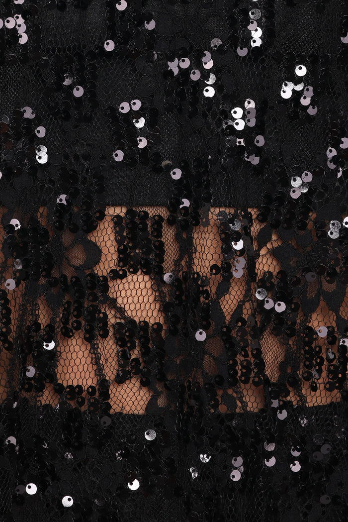 Petal and Pup USA TOPS Yonder Sheer Lace Tee Top - Black