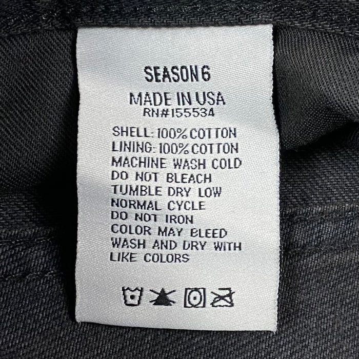 Yeezy Season 6 Slim Denim In Washed Black/Brown