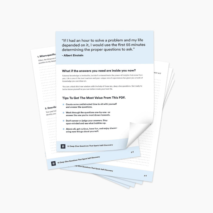 10 Questions to Spark Self-Discovery (Digital Download) Digital Download Personal Growth
