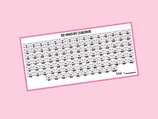 100 Envelope Challenge | Savings Insert or Cash Envelope | 5050