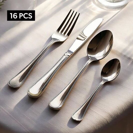 16-Piece Stainless Steel Cutlery Tableware Set