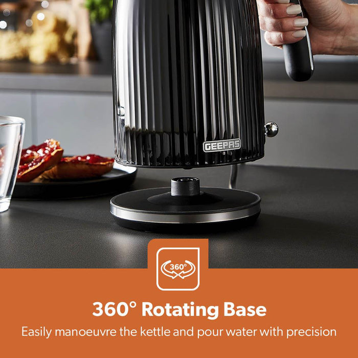 1.7L 'Fluted' Cordless Rapid Boil Electric Kettle 3000W