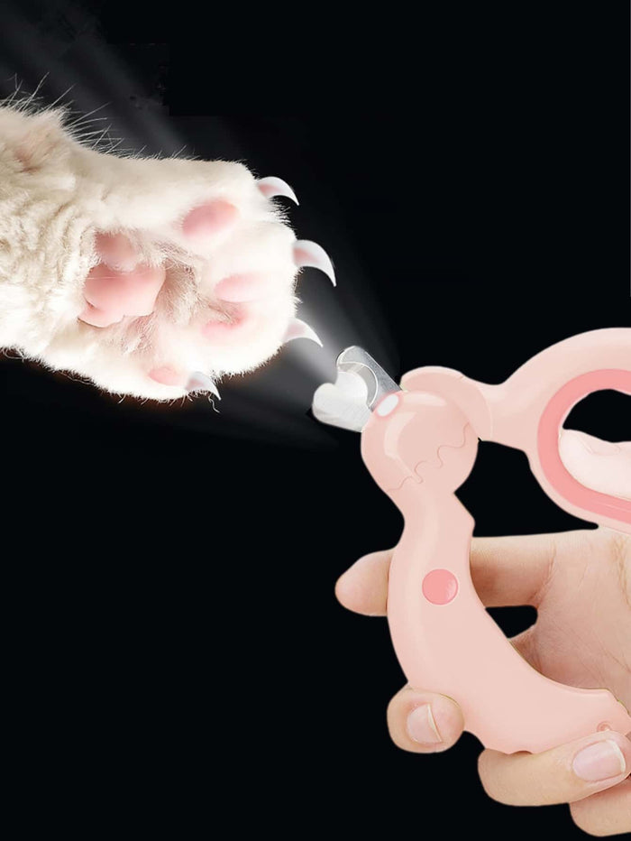 1pc Electric Pet Nail Clipper With LED Light For Dog And Cat For Grooming - SAFICCO