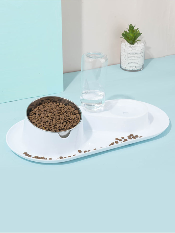1pc Plain Pet Double Bowl - SAFICCO