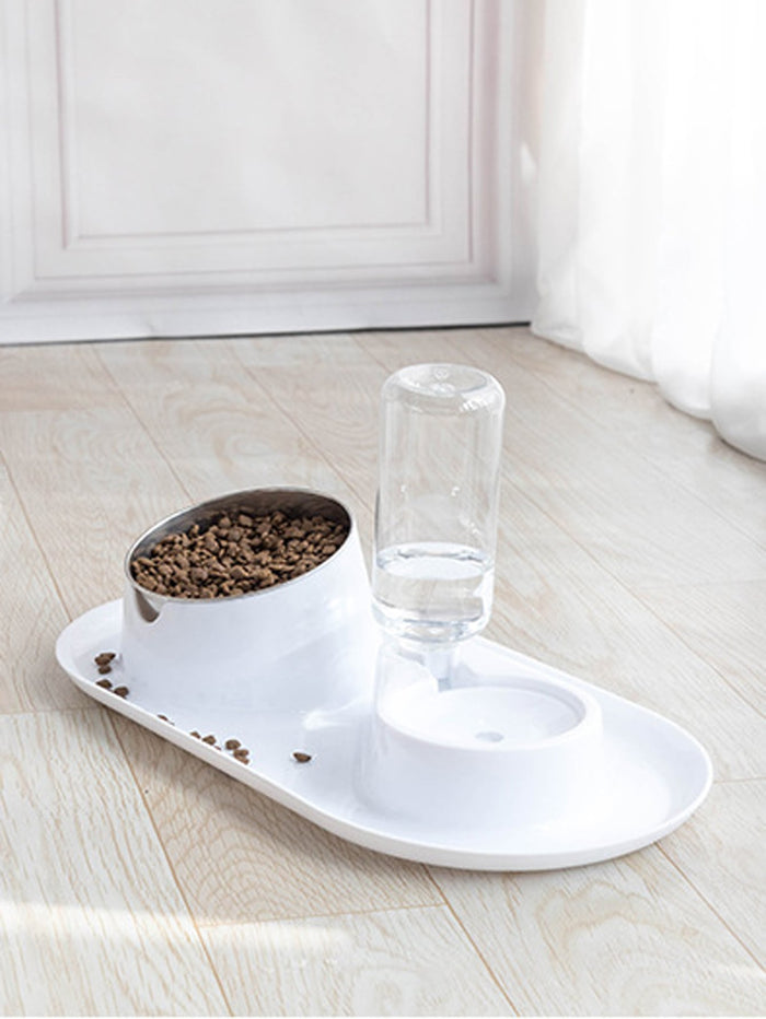 1pc Plain Pet Double Bowl - SAFICCO