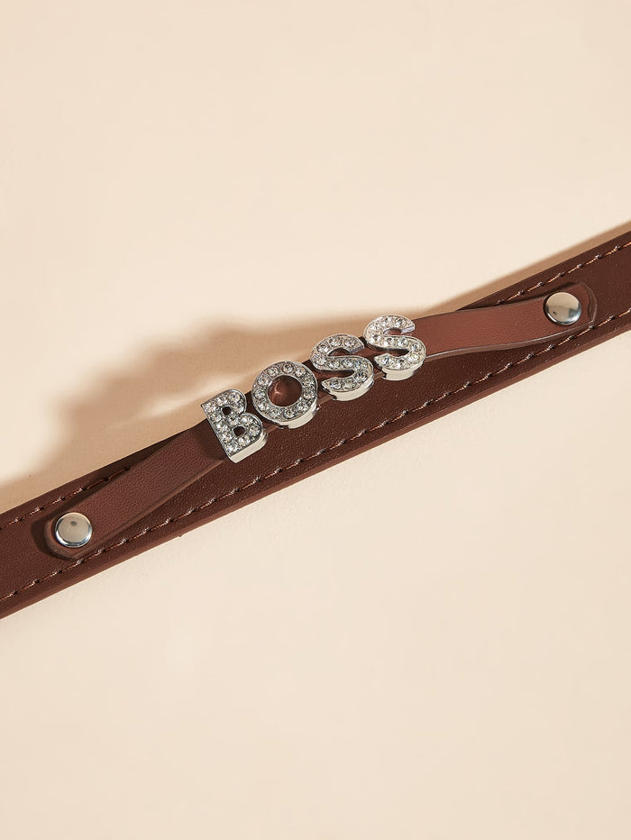 1pc Rhinestone Decor Pet Collar - SAFICCO