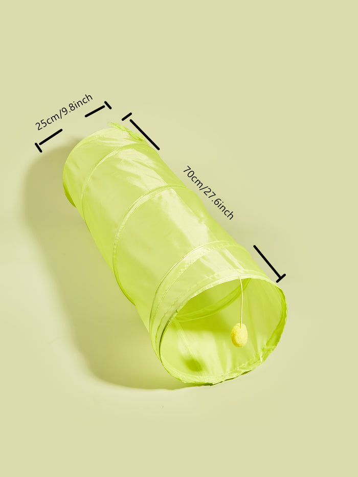 1pc Solid Color Foldable Cat Tunnel